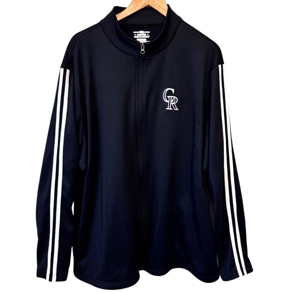 MLB Colorado Rockies Men's Full Zip Track Jacket 2XL